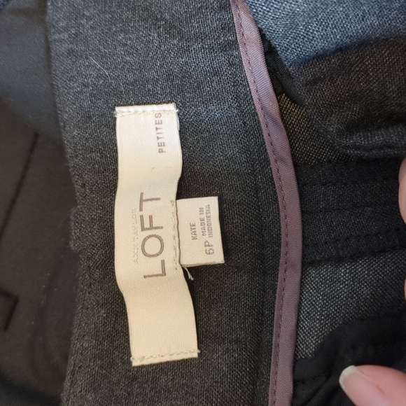 LOFT Charcoal Gray Kate Fit Trousers - Picture 4 of 5